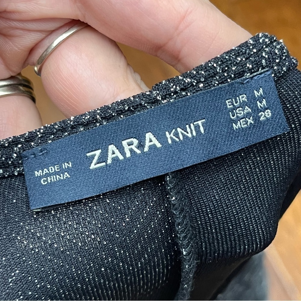 Zara knit metallic mini romper - Picture 2 of 6